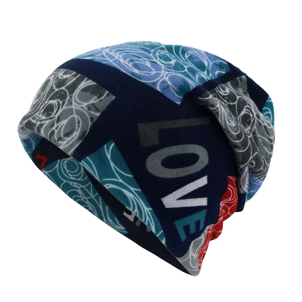 

Retro Windproof Hats Plush wool fall winter hat Unisex Stripe Print Scarf Beanie Cap Casaul Outdoor Convertible Windproof Hats