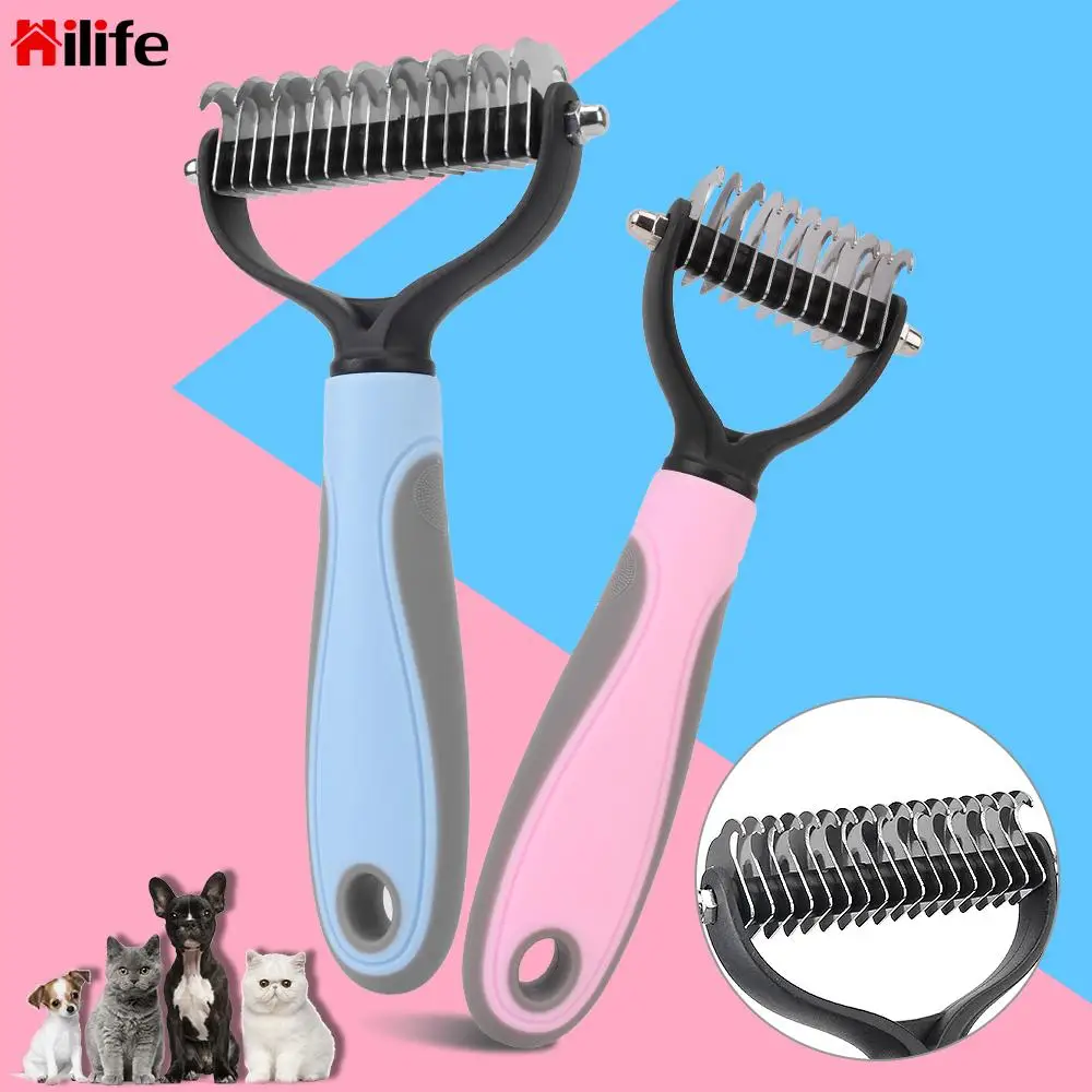 

Щетка для вычесывания шерсти домашних животных, инструмент для удаления шерсти у собак и кошек, Длинные матовые кудрявые волосы