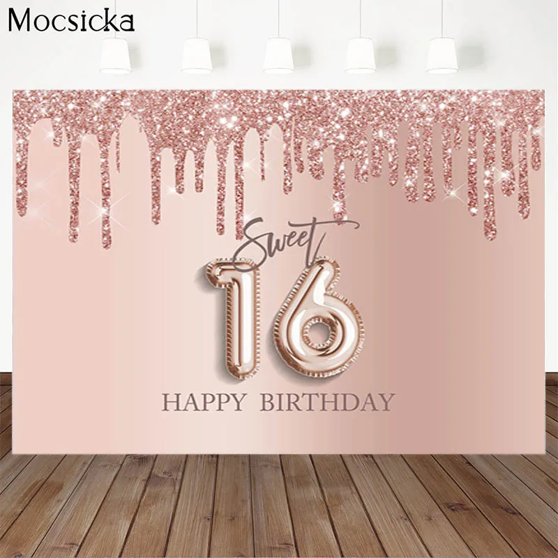 Фон для фотосъемки с изображением розового золота в стиле детских фотографий 16