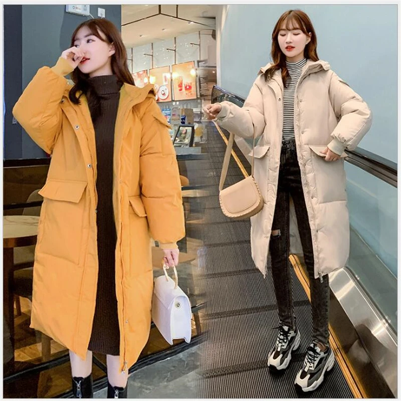 

2020 winter hooded jacket women warm women long parka long sleeve women's clothing Outerwear Jaqueta Feminina Inverno R679