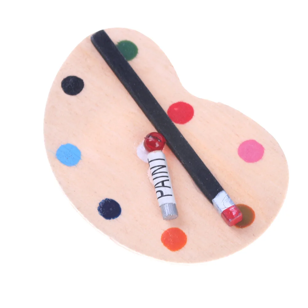 1:12 ручной миниатюрный кукольная мебель доска для рисования Цвет палитра мини