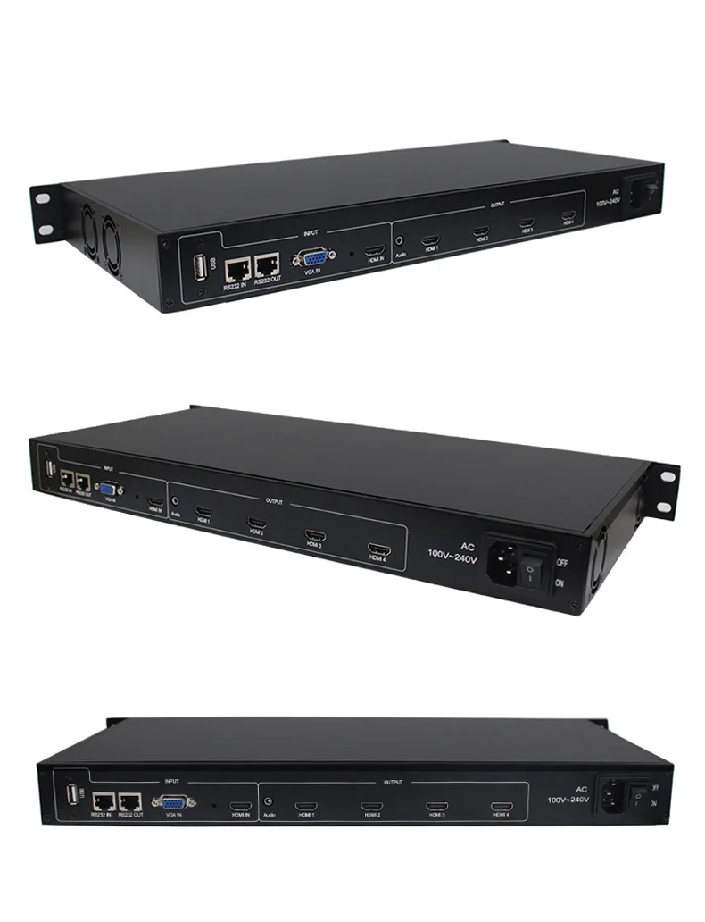 SZBITC видеонастенный процессор 2x2 1x2 2x1 1x3 1x4 ТВ Сращивание коробка HDMI видео контроллер на 180 градусов вращается с пультом дистанционного управления