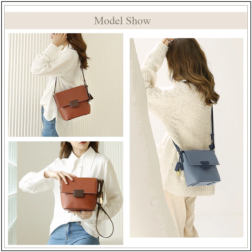 

FELIX&FELICIA Factory Brand Casual Shoulder Bags Women Fashion High Quality Genuine Leather Crossbody Retro Messenger Flap Bag