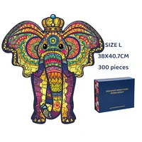 new 2021 elephant puzzle wooden puzzle children wooden diy crafts animal modeling decompression toys classic toys wooden puzzles
