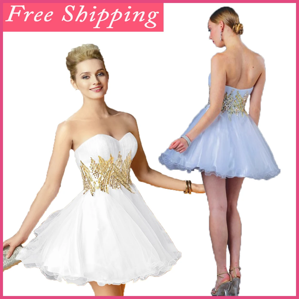

frete grtis venda quente sexy strapless branca sem mangas roxo vestidos de curto lantejoulas vestido de festa Cocktail Dresses