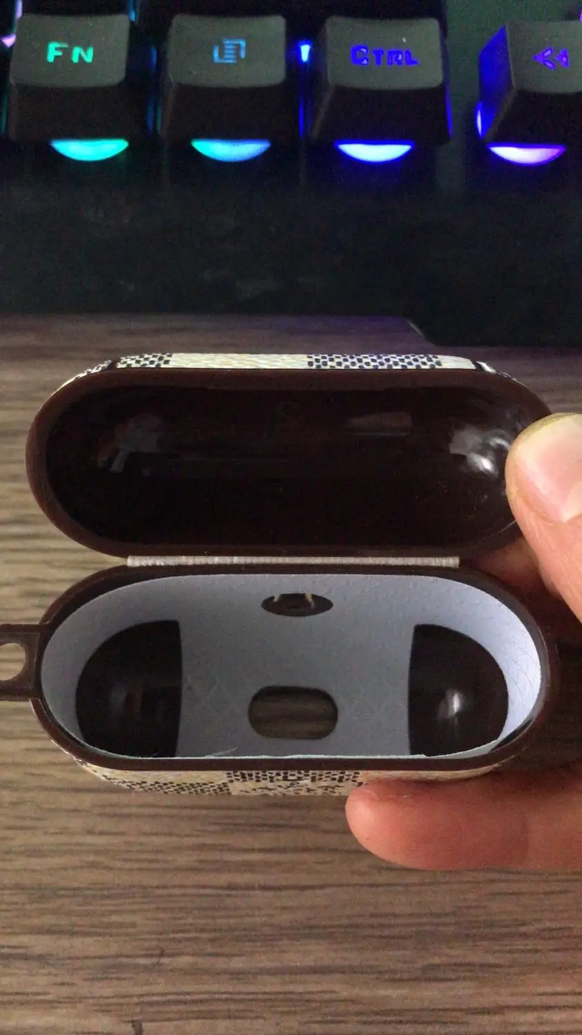 Классический роскошный противоударный чехол Airpods pro в стиле GG с 3 защитными