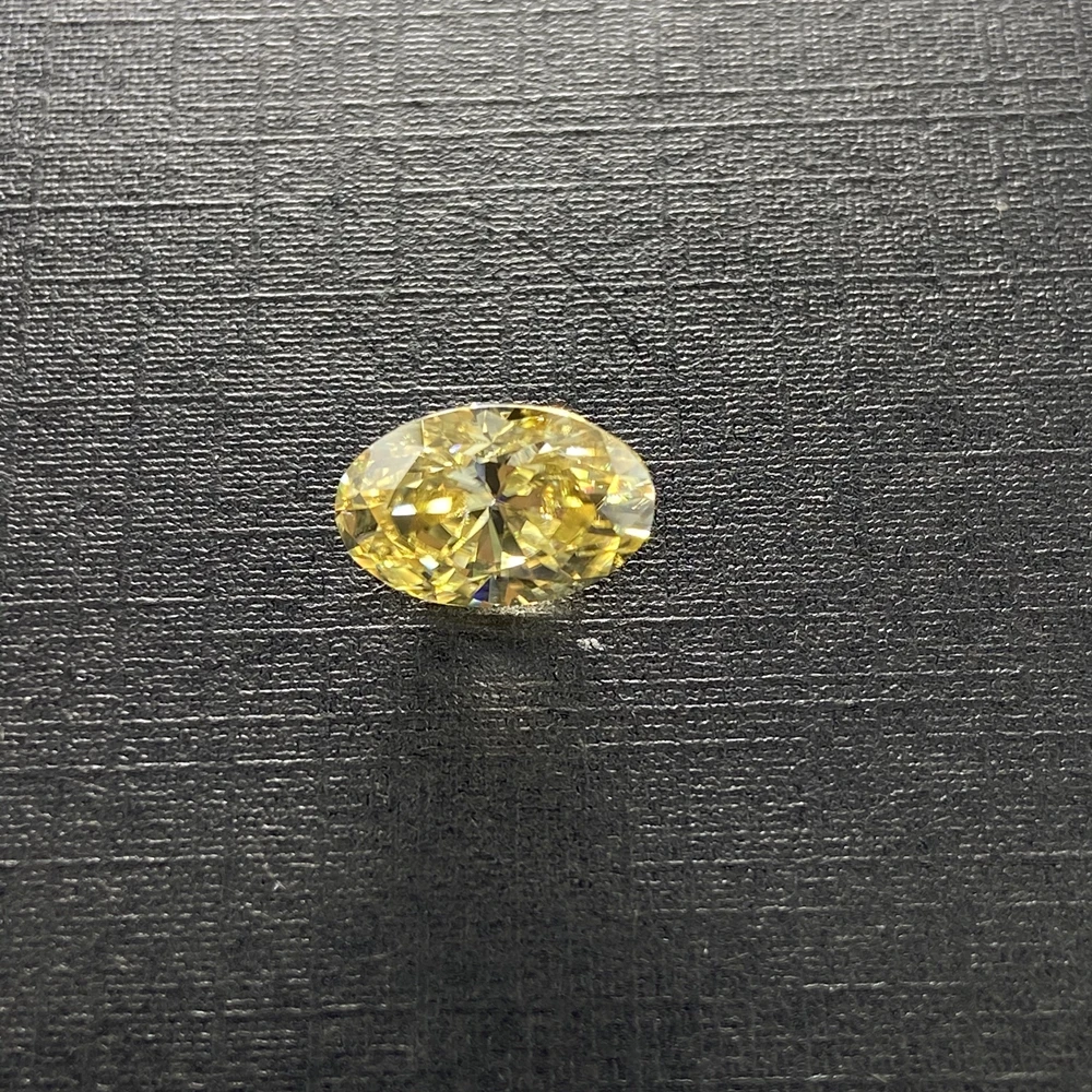 Meisidian 10*14 MM 8 Carats VVS Oval Cut Moissanite Diamond GRA Yellow Synthetic Gemstone