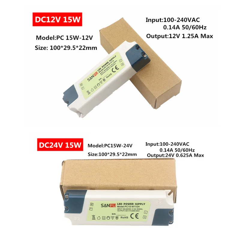 Блок питания светодиодной ленты от 1 шт. блок высокой мощности 12 в пост. Тока до 24 В