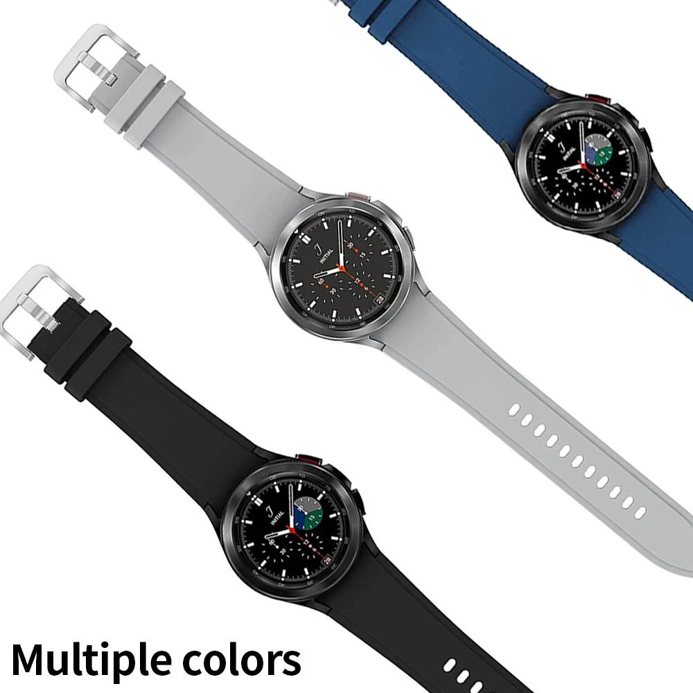 Original Silicone Band for Samsung Galaxy Watch4 Classic 46mm42mm Silicone Strap for Galaxy Watch 4/5 44mm 40mm 20mm Sport Strap