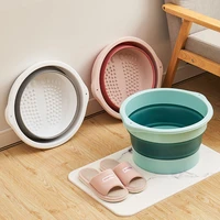 folding foot soaking bucket heightening foot washing basin household portable foot soaking basin acupoint massage foot bath