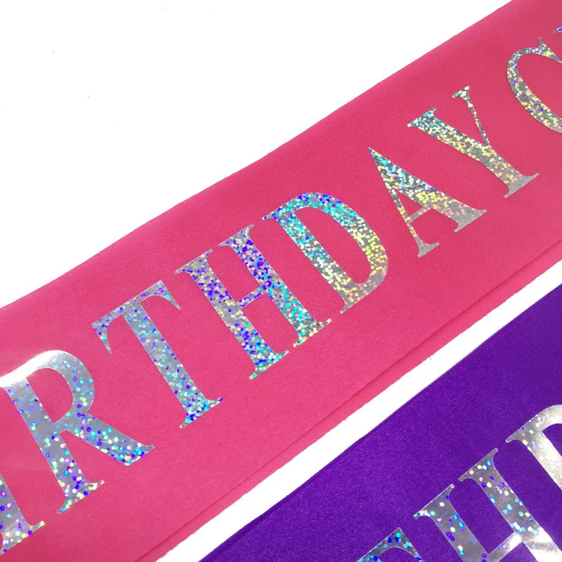 Блестящая атласная лента для девочек на день рождения женские Украшения подарки