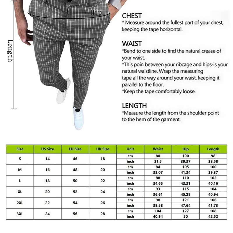 

Pant Plaid Printed Fashionable Men Full Length Trouser For Leisure Time Men Casual Pants Summer Cargo Pants Casual Long Pants