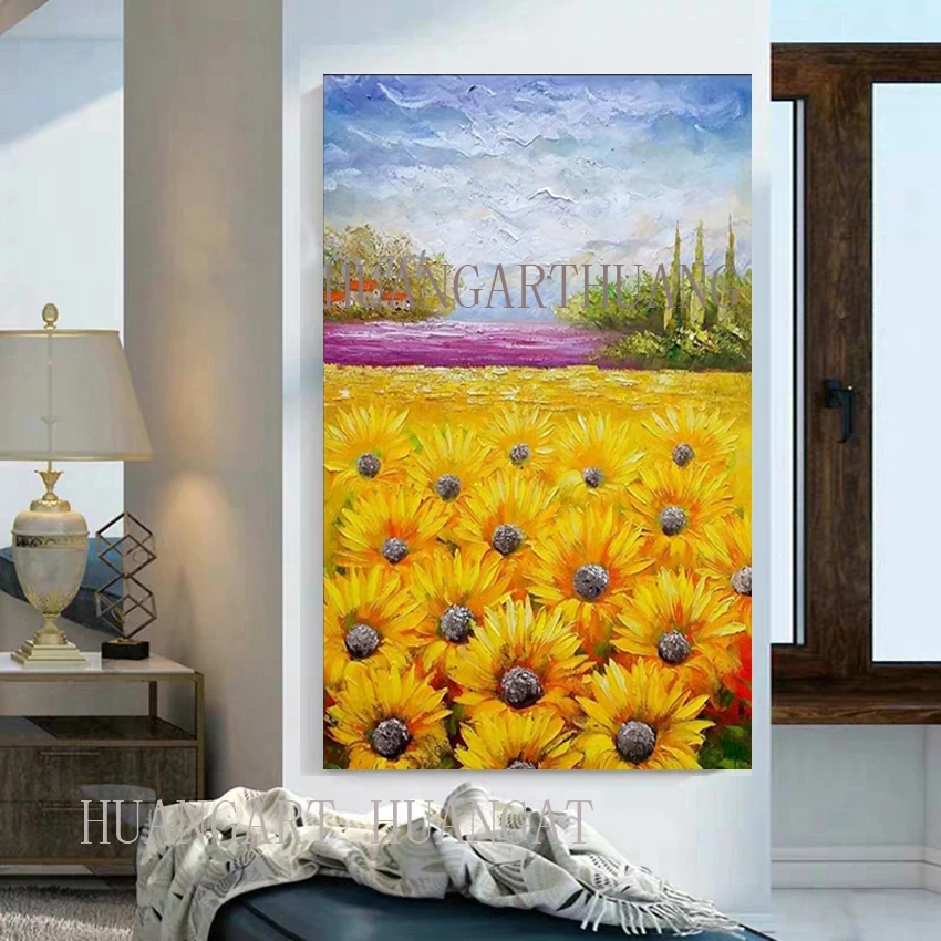 Домашний декор акриловая живопись художественная картина ручная роспись холст