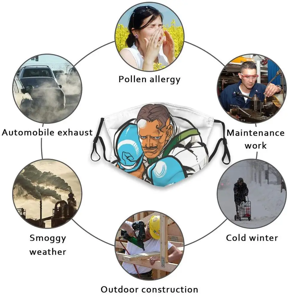 Забавная крутая Тканевая маска уличного воина райу хадоукен бальрог Вега акума