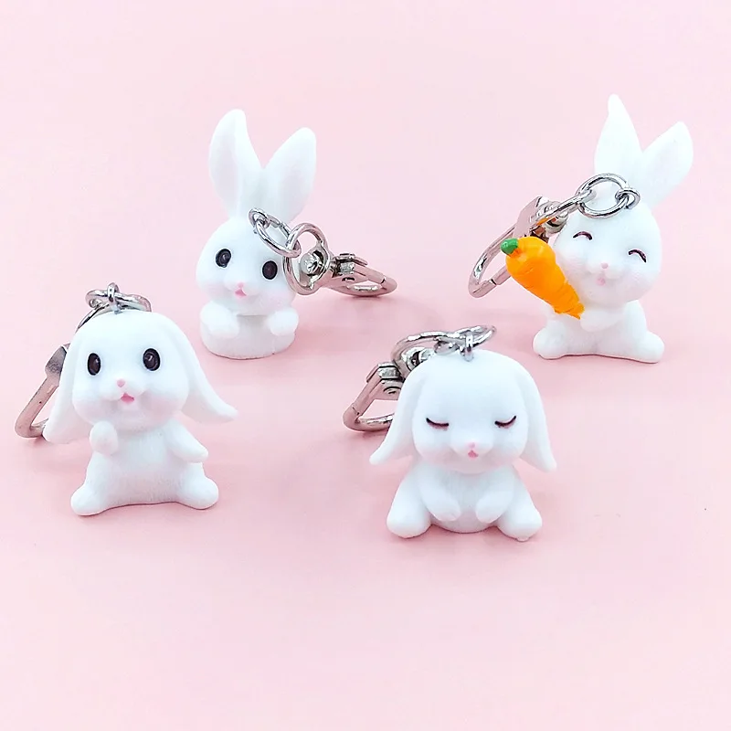 Мультяшный милый большой кролик и собака брелок для ключей автомобильный кулон