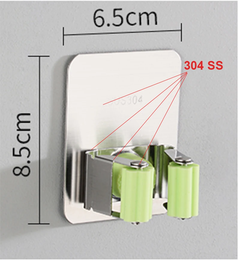 Сохнущая на воздухе щетка вешалка ручке веник настенный клей Ванная комната для