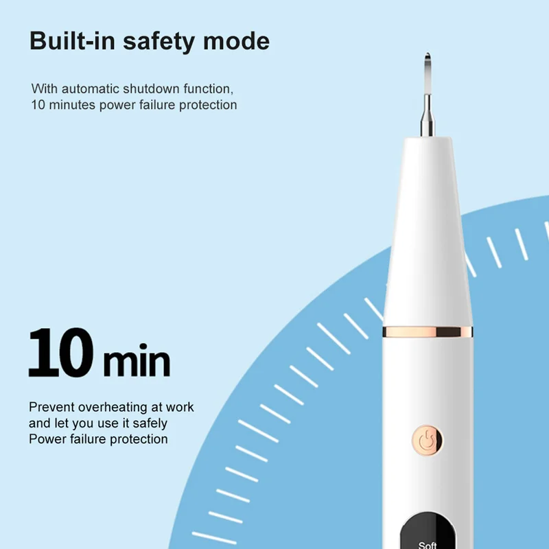 

Household ultrasonic scaler Power failure protection Three gears adjustable USB charging Remove plaque Electric dental scaler