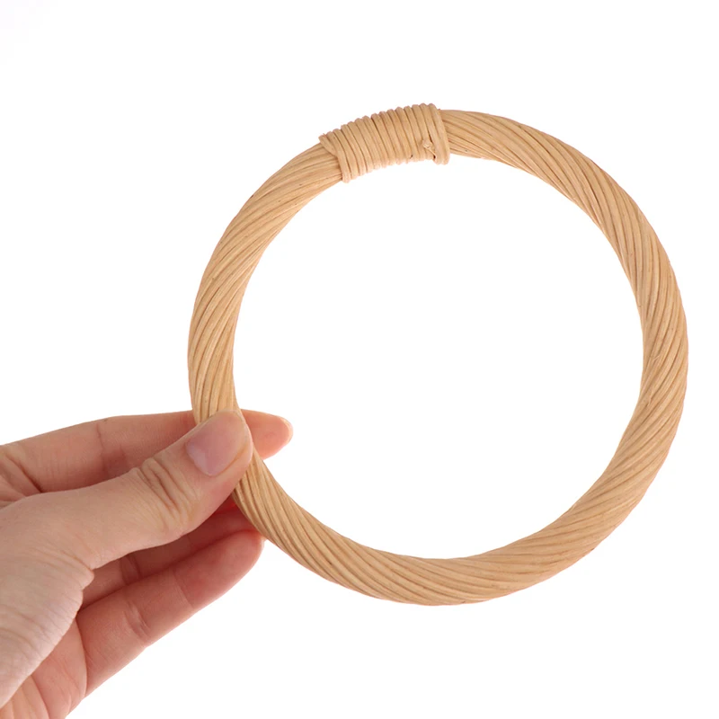 

Bag Handles Vintage Handbag Replacement For Bags Round Weave Wooden Rattan Replacement Handle Handbag Purse Frame Handcrafted