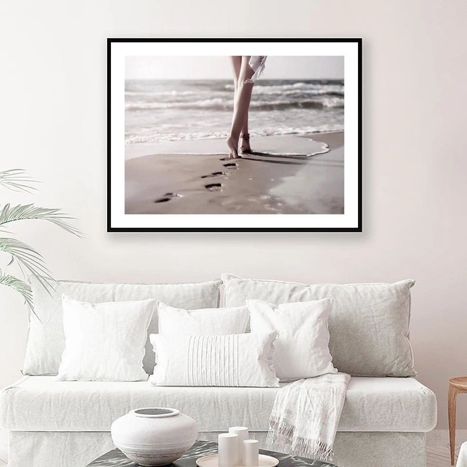 Настенная картина в скандинавском стиле с изображением пляжа для серферов океан