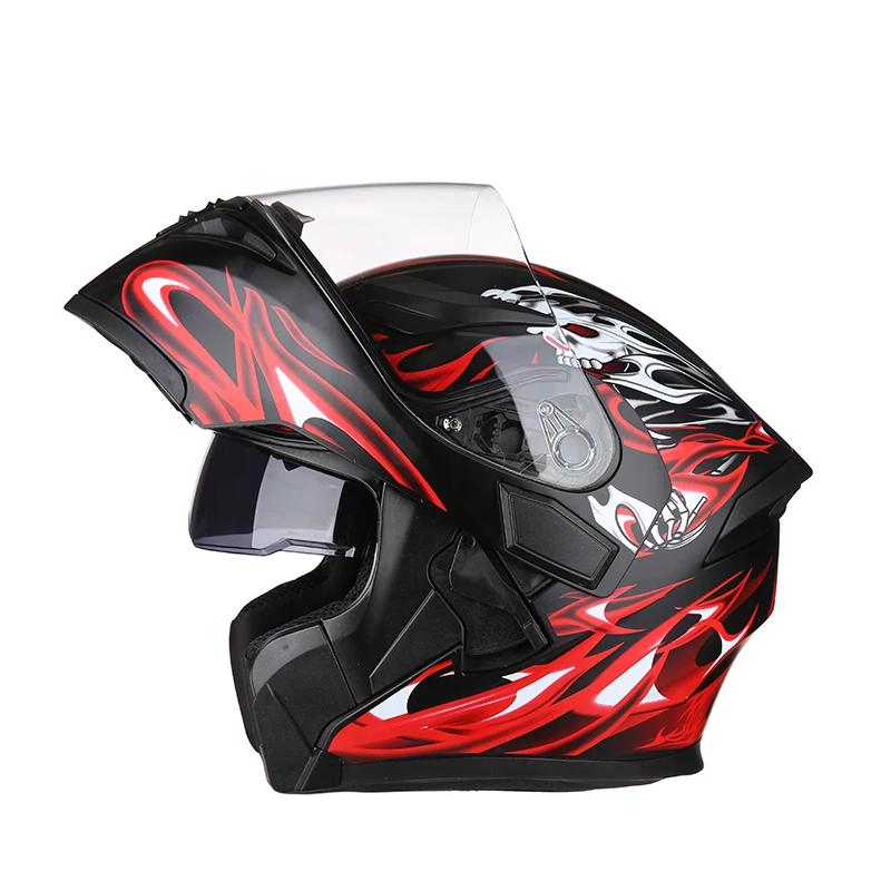 Модульный мотоциклетный шлем флип-ап Capacete da Motocicleta Cascos мотоциклетный шлем каск бар двойные козырьки мужские гоночные шлемы - Цвет: 17
