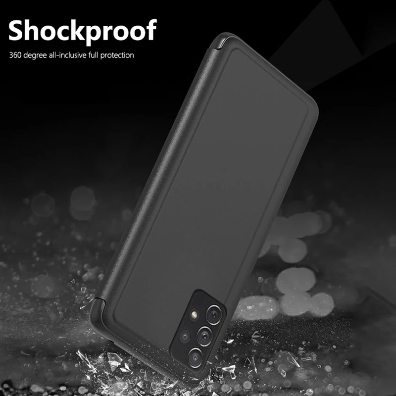 Умный зеркальный флип-чехол для Samsung Galaxy A90 A72 A71 A52 A51 A42 A41 A32 A22 A21 A12 A03s роскошный
