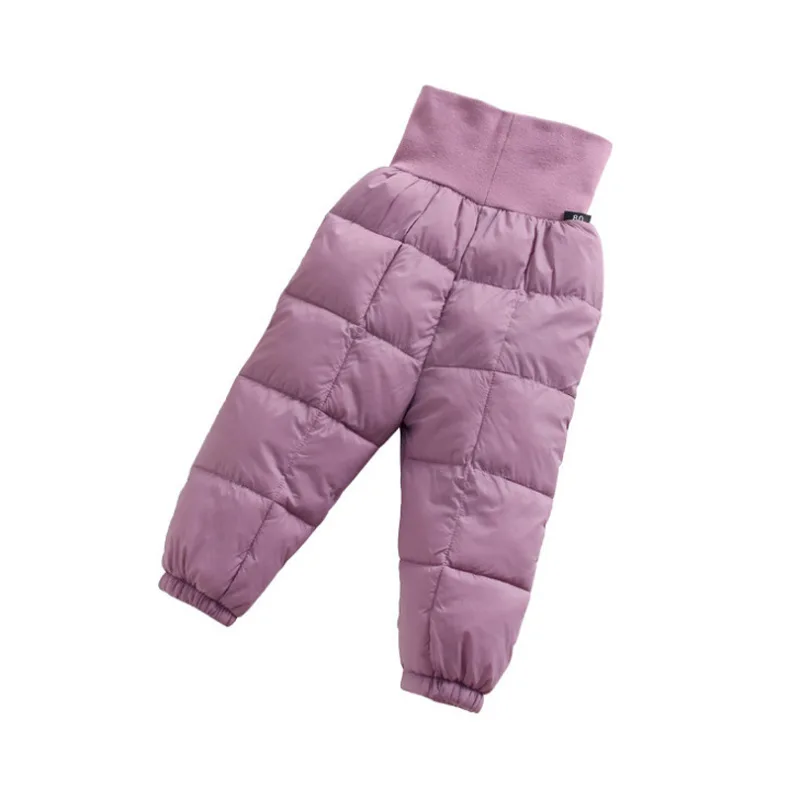 2019 штаны для маленьких девочек теплые пуховые Хлопковые Штаны малышей зимние