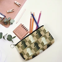hot selling student pen bag creative checkerboard pencil case neutral students universal portable large capacity storage pen bag