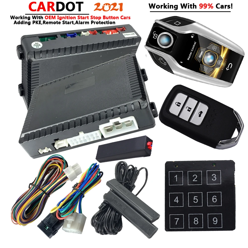 

Drop Shipping KOL Cardot LCD Key Remote Start Stop Engine Keyless Entry Auto Lock Unlock Car Alarms