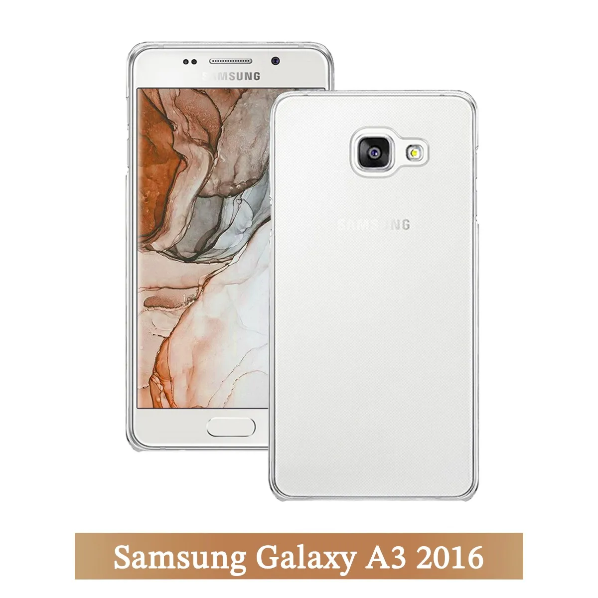 Чехол для Samsung Galaxy A3 2016 силиконовый прозрачный тонкий защитный чехол-накладка |