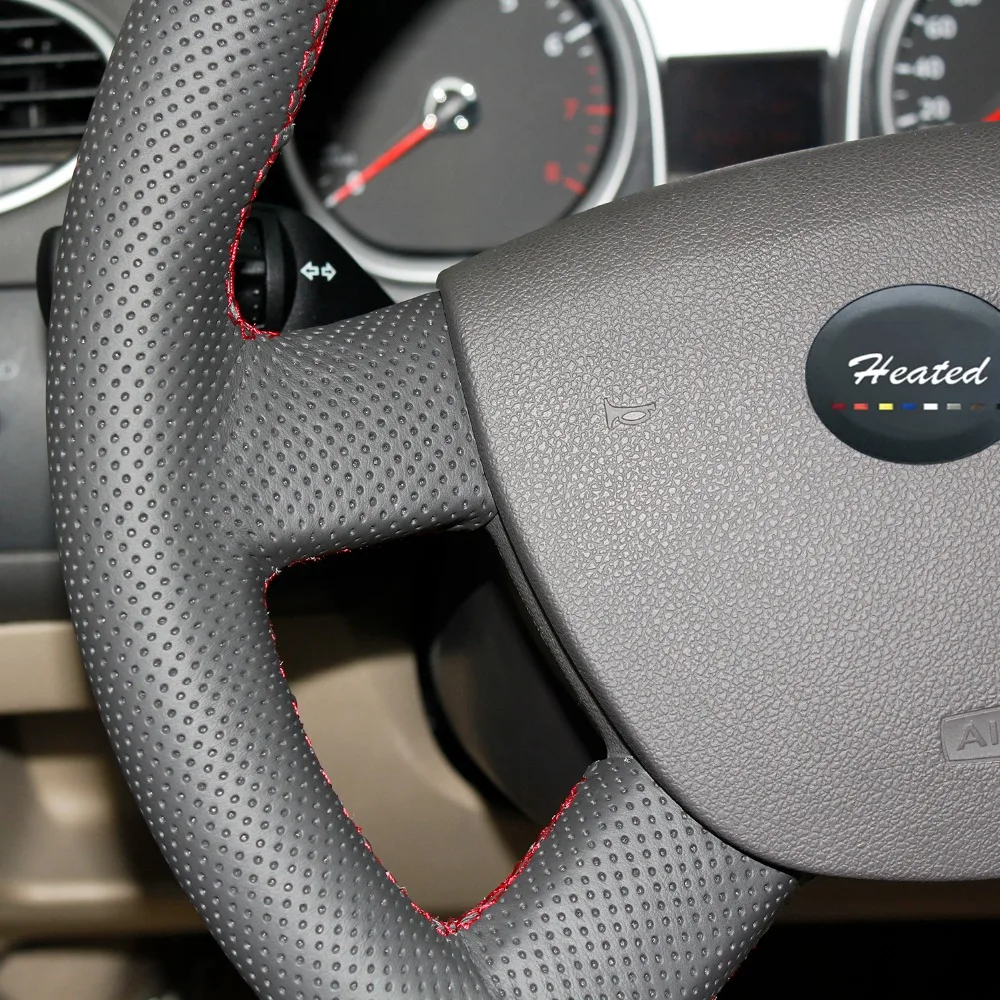 Оплетка на рулевое колесо для Ford Kuga 2008 2011 Focus 2 2005 C MAX 2007 2010 Transit чехол колесо|Чехлы