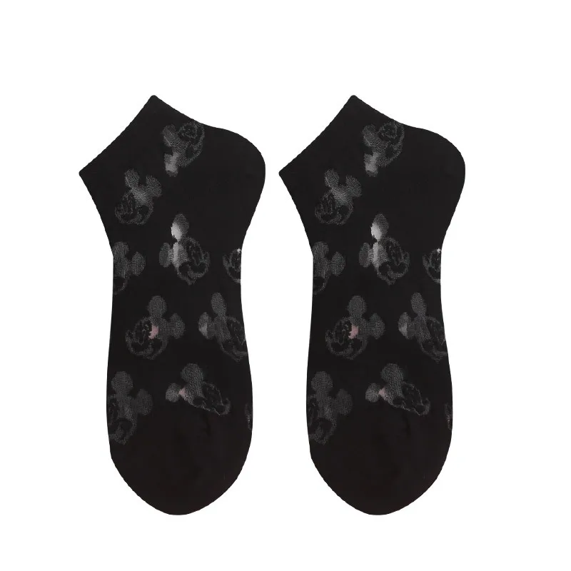 

Disney 1pcs couple socks breathable Mickey pattern pattern wild cartoon breathable hollow stockings adult socks