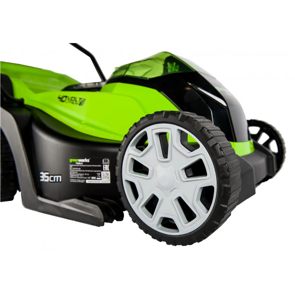 Газонокосилка аккумуляторная Greenworks G40LM35 40V 35 см без АКБ и ЗУ | Инструменты