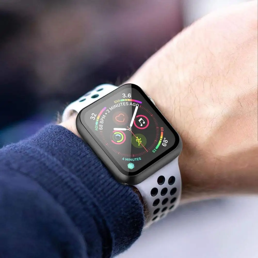 Чехол из поликарбоната для Apple Watch 5 4 3 защитный чехол экрана 42 мм 44 38 40