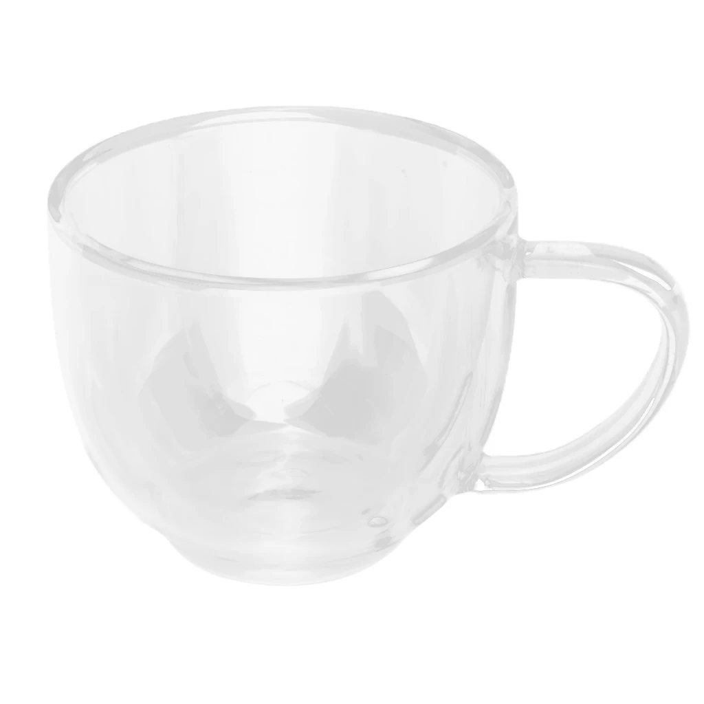

Glass Cup Double-Layer Glass Mugs 200ml for Coffee, Tea Heat Resistant