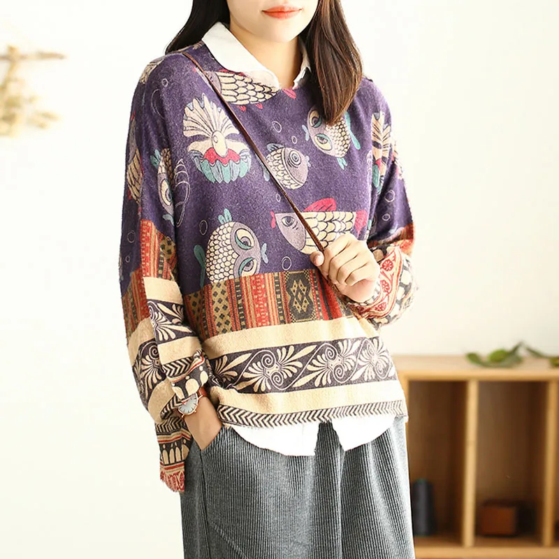 Новинка 2019 женский осенне-зимний вязаный свитер с круглым вырезом и необычным