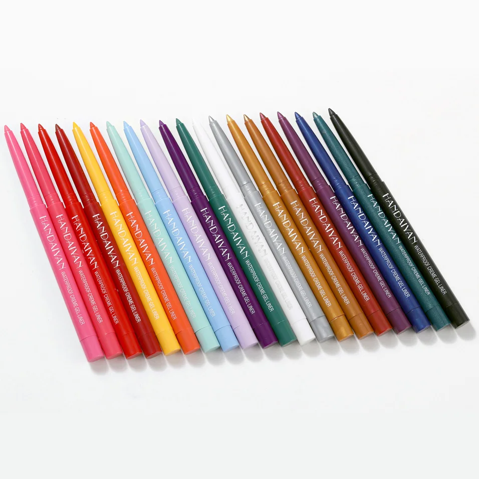 

HANDAIYAN Matte Eyeliner Gel Pencil 20 Color Option Easy to Wear Colorful White Yellow Blue Eye Liner Pen Cream Makeup Cosmetics