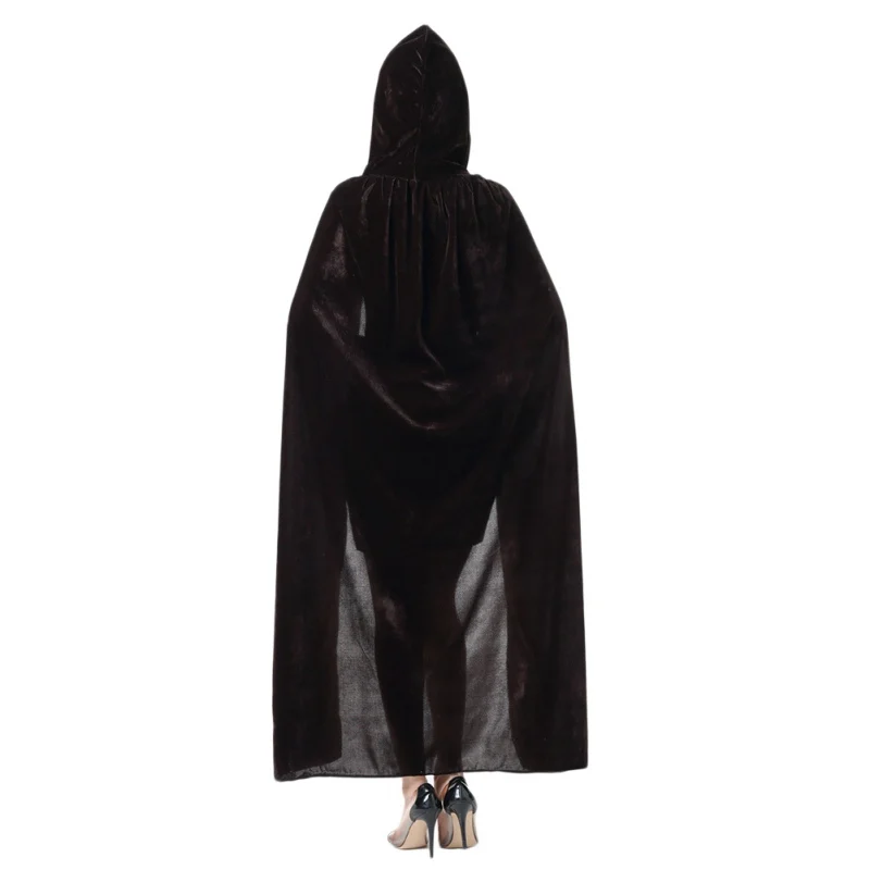 C Плащ с капюшоном, пальто Wicca Robe средневековый плащ, шаль вампира на Хэллоуин, косплей, вечерние костюмы волшебника ведьмы, 7 цветов T - Цвет: C