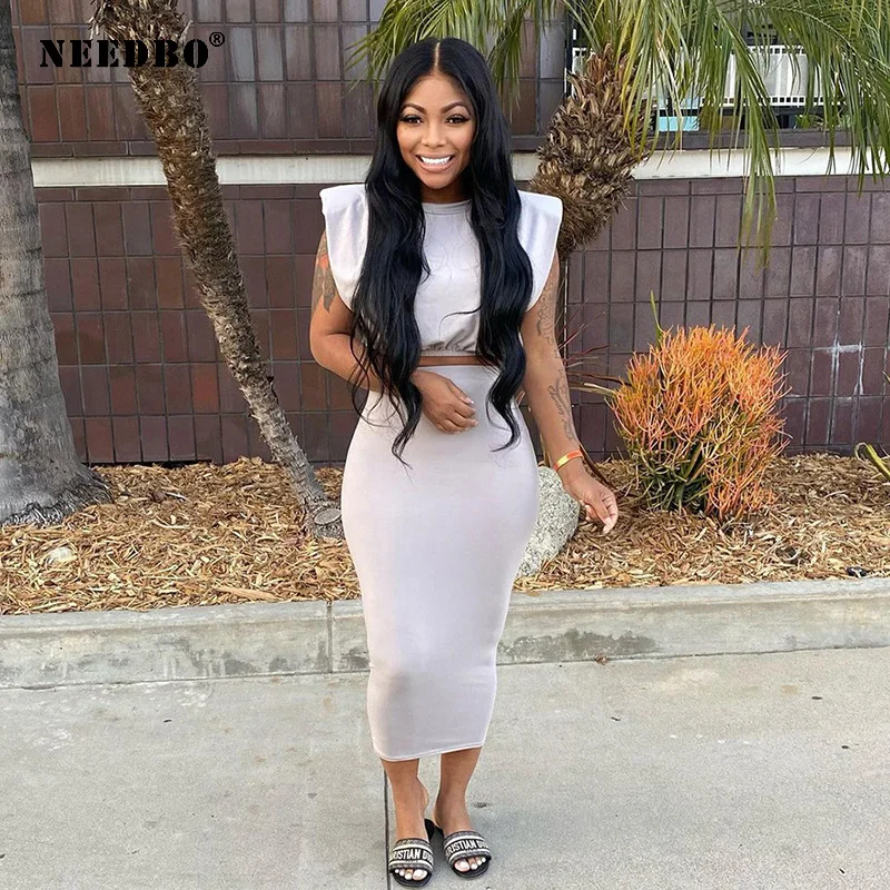 NEEDBO/летнее Сексуальное Женское Платье модный уличная одежда укороченный топ и