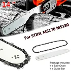 Набор для ЗАТОЧКИ ЦЕПНОЙ ПИЛЫ, комплект направляющей штанги 14 дюймов, 65 Mn, шаг 38LP, 50 дл, для MS170, MS180, MS181, MS190, MS193T, MS231