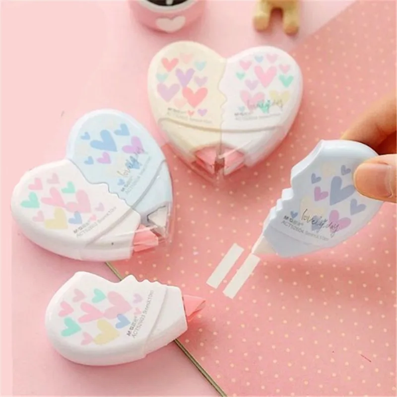 2 шт./пара Творческий любящее сердце Корректирующая лента Материал героя из