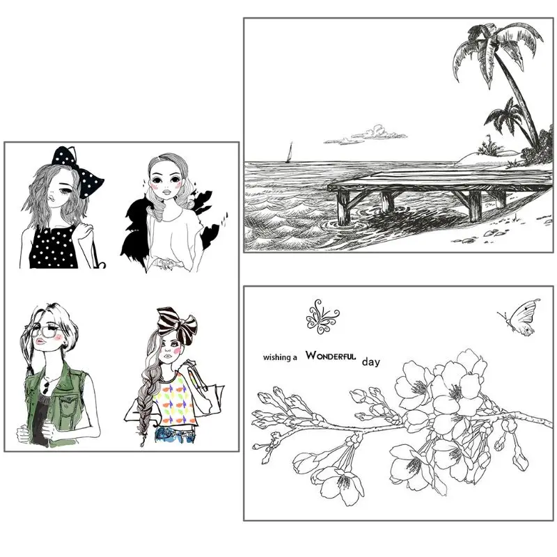 

Blooming Flower Silicone DIY Clear Stamps Scrapbooking for Photo Album Paper Card Art Crafts Decor New Stamps 2019