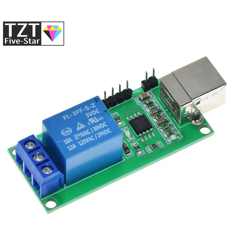 TZT Smart Electronics DC 5V USB Relay 1CH 1 Channel Programmable Computer Control For Home Controller Module Board | Электронные