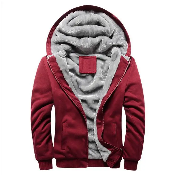Мужской плюшевый свитер с длинным рукавом, Осень-зима 2021, пальто на молнии, кардиган с капюшоном, плюшевое флисовое пальто, повседневная кур... от AliExpress RU&CIS NEW