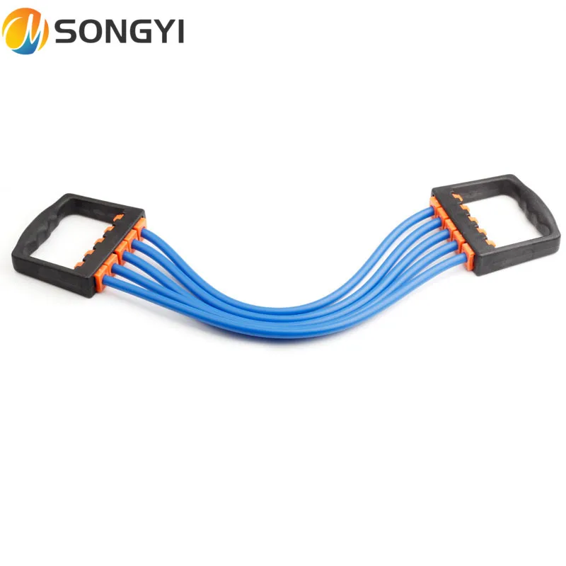 

SONGYI Durable Latex Tensioner Five Detachable Rubber Chest Expander Yoga Tension Belt Factory Hot Sales Fitness Equipment I136