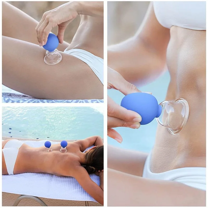 

Vacuum Cupping Cups Set Rubber Head Glass Cup Anti Cellulite Massage Chinese Therapy Cupping Cans For Skin Lift Firm Health Care