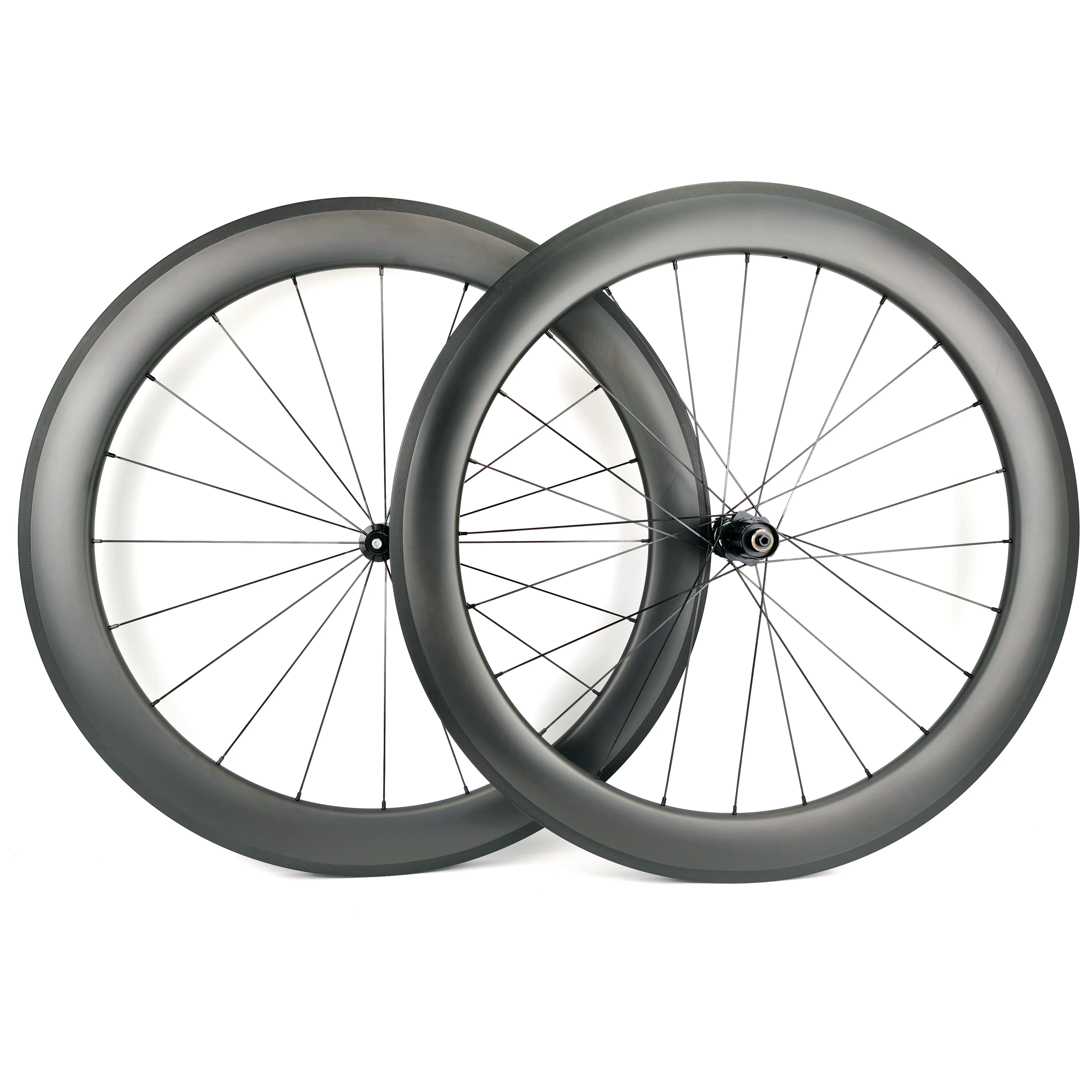 

High-quality 700C 60mm depth carbon wheels 25mm width clincher/Tubular road bike carbon wheelset UD Matte finish free shipping