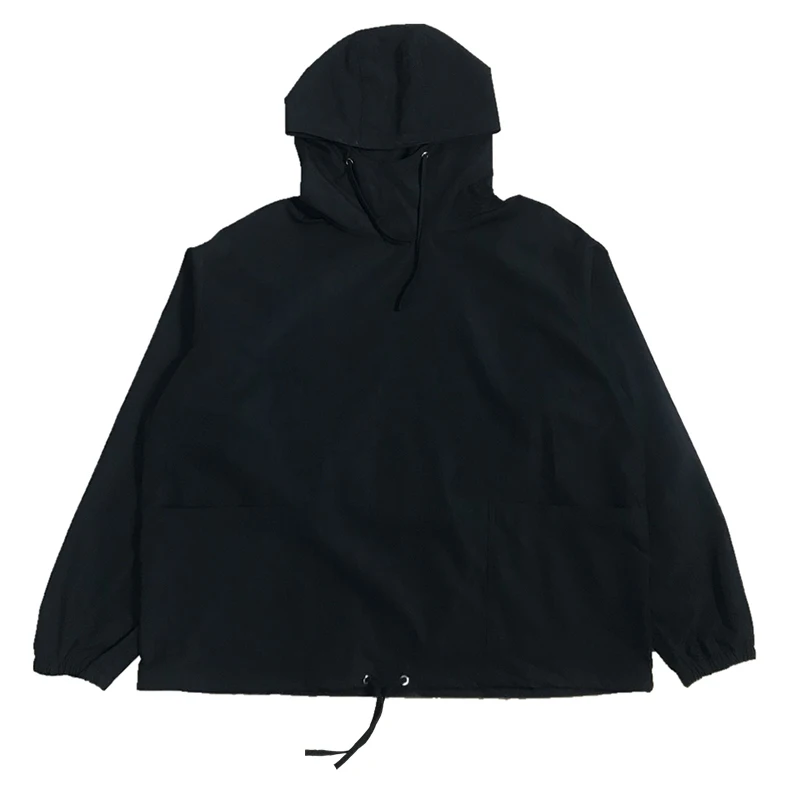 Куртка IEFB/мужская и женская с воротником хомутом капюшоном тонкая свободная