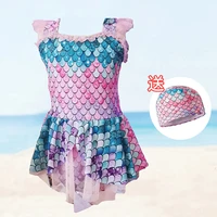 children one piece suits baby fish scales swimwear toddler girl bathing suit baby swimsuits girls princess mesh kids swim suit
