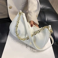 new brand luxury women pu leather fold handbag 2021 fashion female soft underarm chain bag shoulder crossbody bags for girls