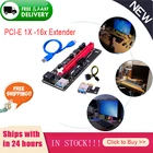 510 шт. PCI-E pcie Riser 009 Express 1X 4x 8x 16x расширитель PCI E USB Riser 009S двойная 6-контактная карта адаптера SATA 15pin для майнера BTC